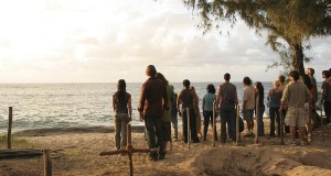 A promotional still from the "Lost" episode "Three Minutes"